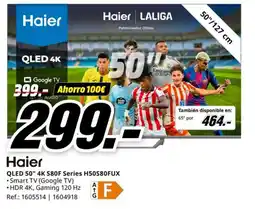 MediaMarkt HAIER QLED 50" 4K S80F Series H50S80FUX oferta