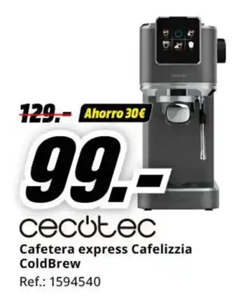 MediaMarkt CECOTEC Cafetera express Cafelizzia ColdBrew oferta