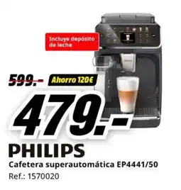 MediaMarkt PHILIPS Cafetera superautomática EP4441/50 oferta