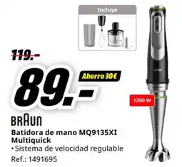 MediaMarkt BRAUN Batidora de mano MQ9135XI Multiquick oferta