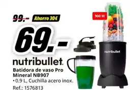 MediaMarkt NUTRIBULLET Batidora de vaso Pro Mineral NB907 oferta