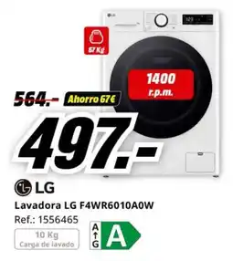 MediaMarkt LG Lavadora F4WR6010A0W oferta