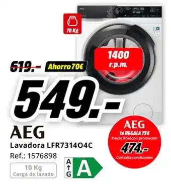MediaMarkt AEG Lavadora LFR731404C oferta