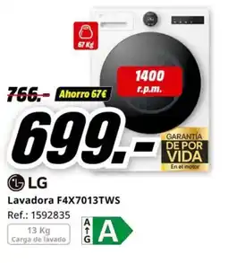 MediaMarkt LG Lavadora F4X7013TWS oferta