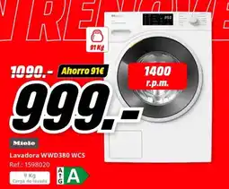 MediaMarkt MIELE Lavadora WWD380 WCS oferta