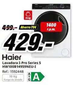 MediaMarkt HAIER Lavadora I-Pro Series 5 HW100B14959NEU-I oferta