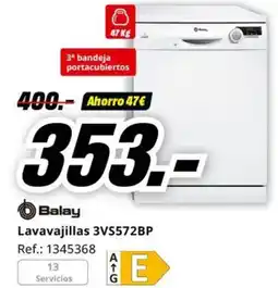 MediaMarkt BALAY Lavavajillas 3VS572BP oferta