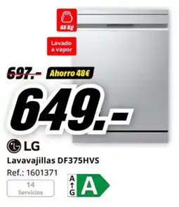 MediaMarkt LG Lavavajillas DF375HVS oferta