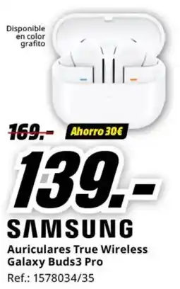 MediaMarkt SAMSUNG Auriculares True Wireless Galaxy Buds3 Pro oferta