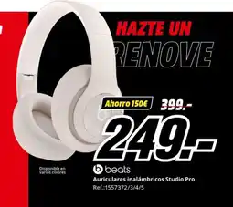 MediaMarkt BEATS Auriculares inalámbricos Studio Pro oferta