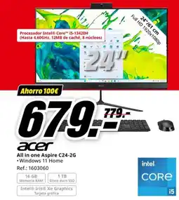 MediaMarkt ACER All in one Aspire C24-2G oferta