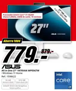MediaMarkt ASUS All in One 27" V470VAK-WPE067W oferta
