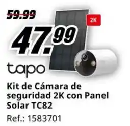 MediaMarkt TAPO Kit de Cámara de seguridad 2K con Panel Solar TC82 oferta