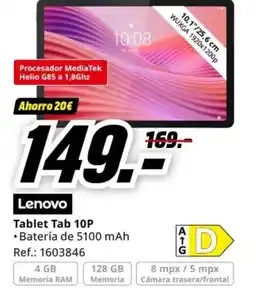 MediaMarkt LENOVO Tablet Tab 10P oferta