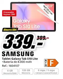 MediaMarkt SAMSUNG Tablet Galaxy Tab S10 Lite oferta