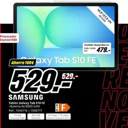 MediaMarkt SAMSUNG Tablet Galaxy Tab S10 FE oferta