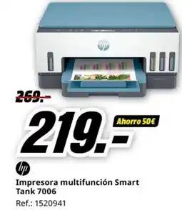 MediaMarkt HP Impresora multifunción Smart Tank 7006 oferta