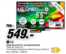 MediaMarkt LG QNED MiniLED 55" 4K 55QNED87A6B oferta