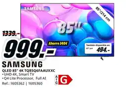 MediaMarkt SAMSUNG QLED 85" 4K TQ85Q6FAAUXXC oferta
