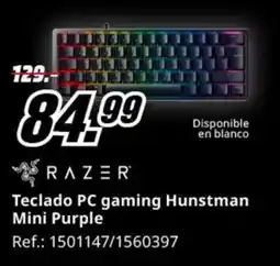 MediaMarkt RAZER Teclado PC gaming Hunstman Mini Purple oferta