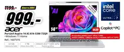 MediaMarkt ACER Portátil Aspire 14 AI A14-53M-7200 oferta