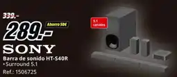 MediaMarkt SONY Barra de sonido HT-S40R oferta