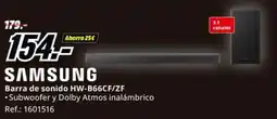 MediaMarkt SAMSUNG Barra de sonido HW-B66CF/ZF oferta