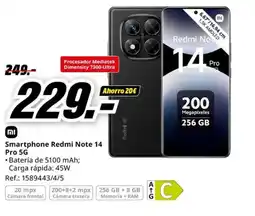 MediaMarkt REDMI Smartphone Redmi Note 14 Pro 5G oferta