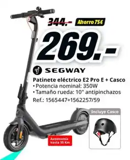 MediaMarkt SEGWAY Patinete eléctrico E2 Pro E + Casco oferta