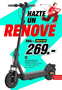 MediaMarkt XIAOMI Patinete eléctrico Electric Scooter 5 oferta