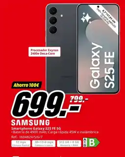 MediaMarkt SAMSUNG Smartphone Galaxy S25 FE 5G oferta