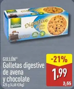ALDI GULLÓN Galletas digestive de avena y chocolate oferta