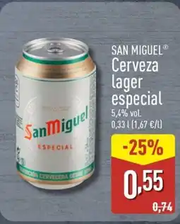ALDI SAN MIGUEL Cerveza lager especial oferta