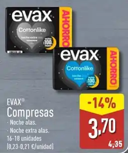 ALDI EVAX Compresas oferta