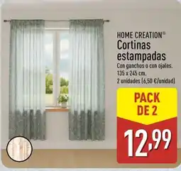 ALDI HOME CREATION Cortinas estampadas oferta