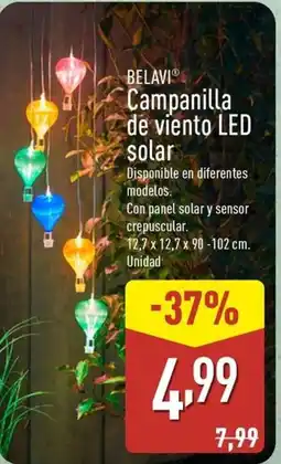 ALDI BELAVI Campanilla de viento LED solar oferta