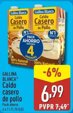 ALDI GALLINA BLANCA Caldo casero de pollo oferta