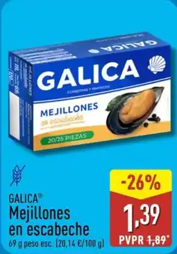 ALDI GALICA Mejillones en escabeche oferta