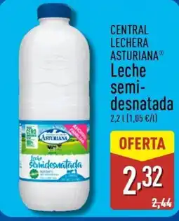 ALDI ASTURIANA Central lechera leche semi- desnatada oferta