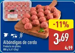ALDI Albóndigas de cerdo oferta