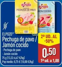 ALDI ELPOZO Pechuga de pavo/ Jamón cocido oferta