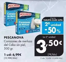 Supermercados Lupa Pescanova - corazones de merluza del cabo sin piel, 500 gr oferta