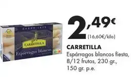 Supermercados Lupa Carretilla - espárragos blancos fiesta, 8/12 frutos, 230 gr., 150 gr. p.e oferta