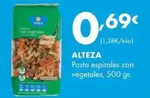 Supermercados Lupa Alteza - pasta espirales con vegetales oferta