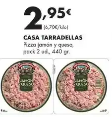Supermercados Lupa Casa tarradellas - pizza jamón y queso oferta