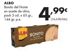 Supermercados Lupa Albo - bonito del norte en aceite de oliva, pack 3 ud. x 65 gr., 144 gr. p.e oferta