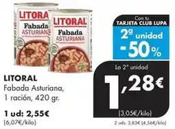 Supermercados Lupa Litoral - fabada asturiana oferta