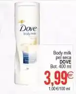 Plenus Supermercados Dove - body milk pet seca oferta