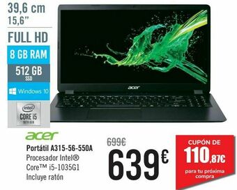Carrefour Acer portátil a315-56-550a oferta