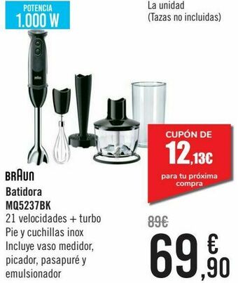 Carrefour Braun batidora mq5237bk oferta